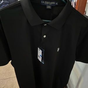 *NWT* US POLO ASSN. short sleeve MEN’s POLO SHIRT in BLACK, size EXTRA LARGE